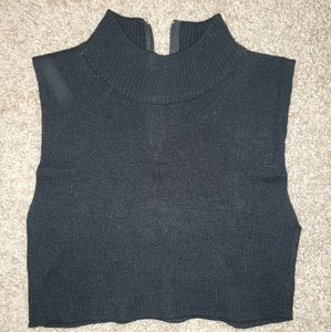 Black Turtleneck Crop Top